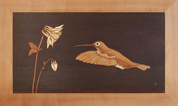 Holzbild Kolibri